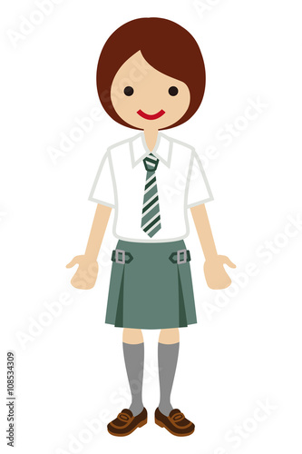 Japanese Female High school student - Tie - 女子高生　ネクタイ
