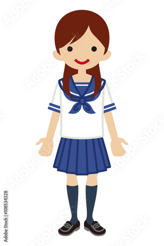 Japanese Female High school student - Sailor Suit - 女子高生　セーラー服