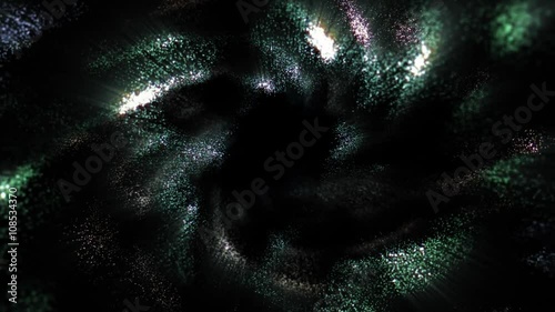 Abstract particles motion background. Loop animation.