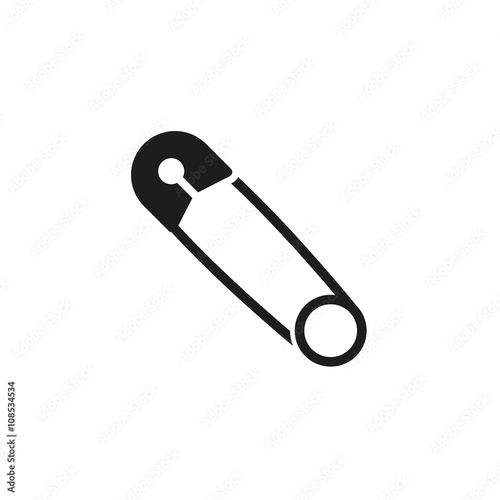 Safety pin icon. vector design. Safety pin symbol. web. graphic. JPG. AI.  app. logo. object. flat. image. sign. eps. art. picture Stock Vector |  Adobe Stock