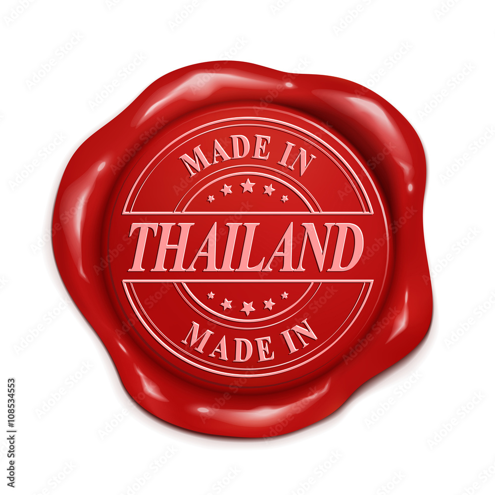 made in Thailand 3d red wax seal made in Thailand 3d red wax seal