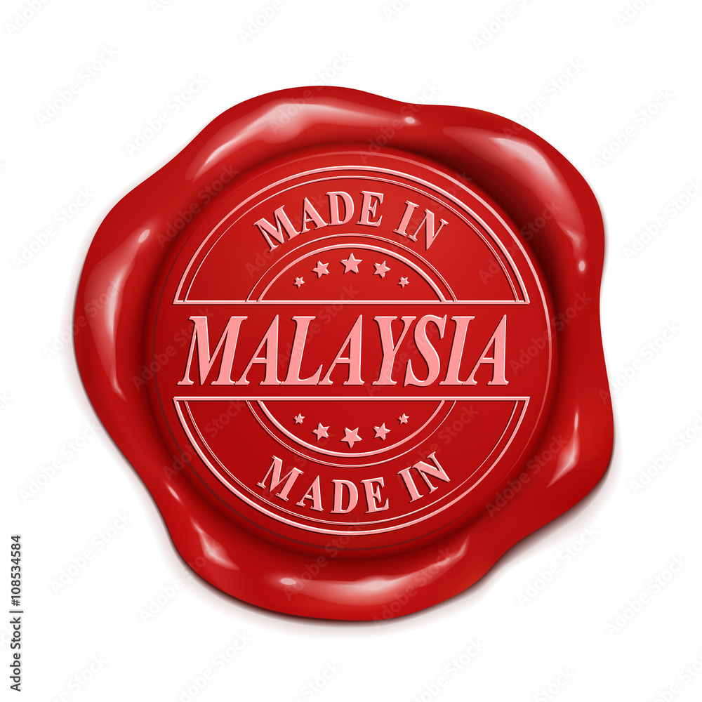 made in Malaysia 3d red wax seal made in Malaysia 3d red wax seal