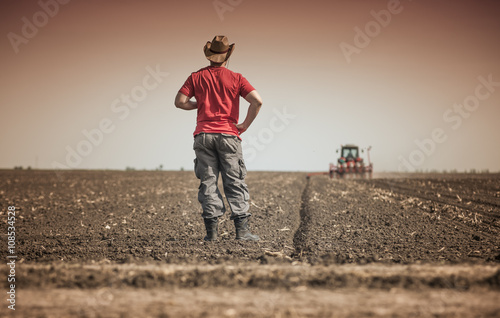 Work on field during soy planting time