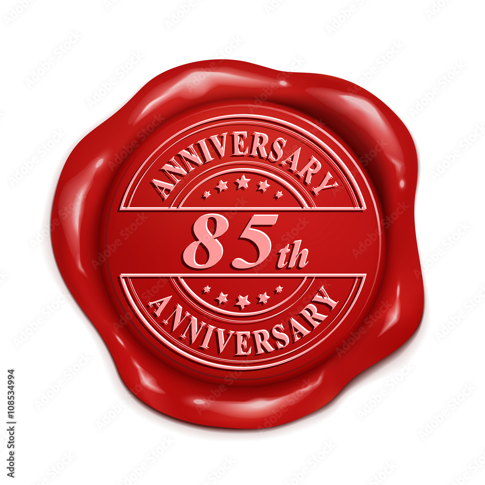 85th anniversary 3d red wax seal 85th anniversary 3d red wax seal