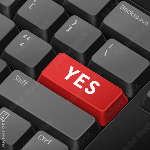 agree concept with 3d computer keyboard
