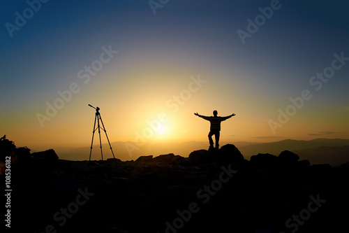 Cameraman on a mountain