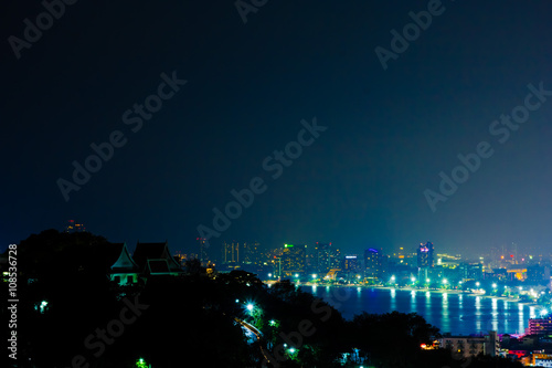 Obraz na płótnie Pattaya at night w salonie