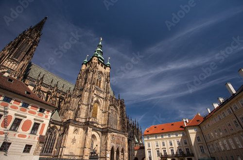 Saint Vitus Cathedral and other historical buildings of Prague Castle complex, Czech Republic