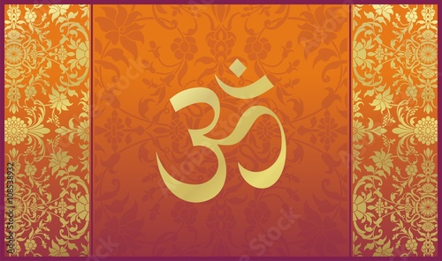 aum syllable, paisley design ,Hinduism, India