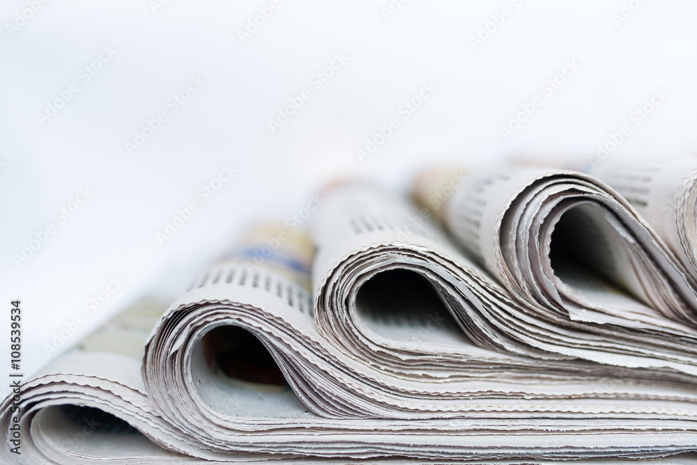 packs of newspapers