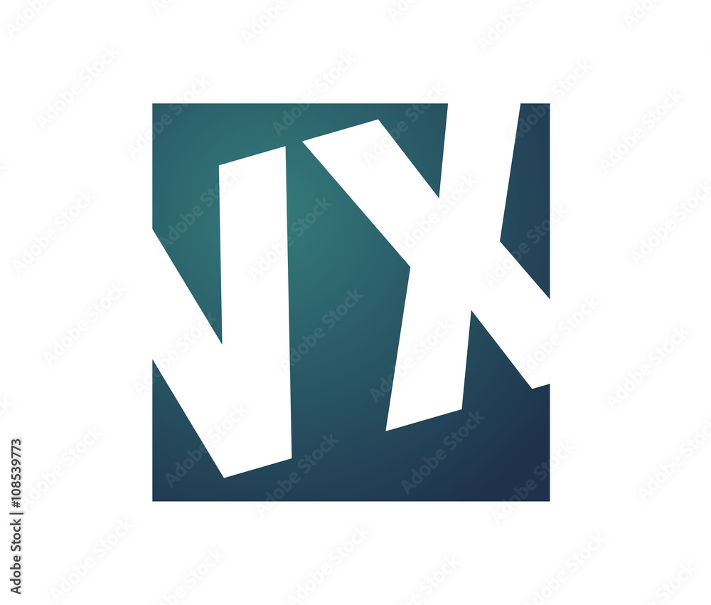 Fototapeta premium VX Initial Logo for your startup venture