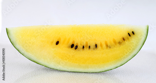 Slice of yellow watermelon..