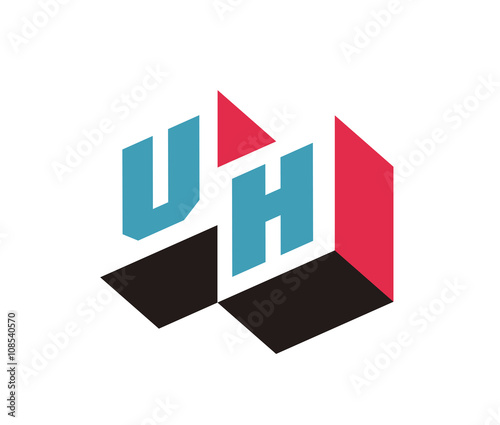 UH Initial Logo for your startup venture