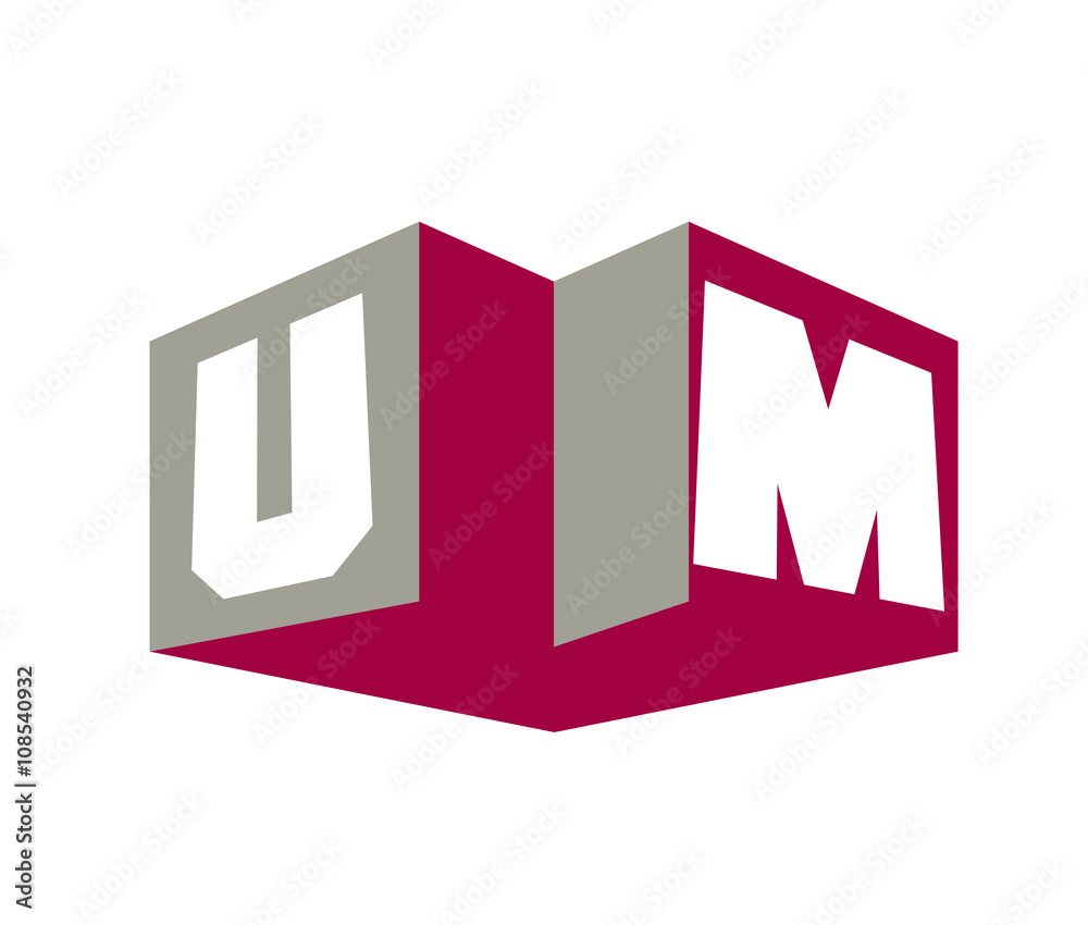 Fototapeta premium UM Initial Logo for your startup venture