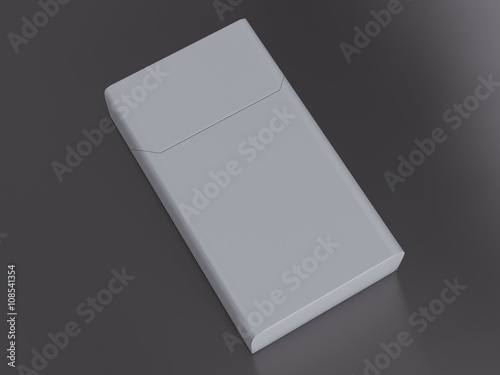 Closed pack of cigarettes on grey background