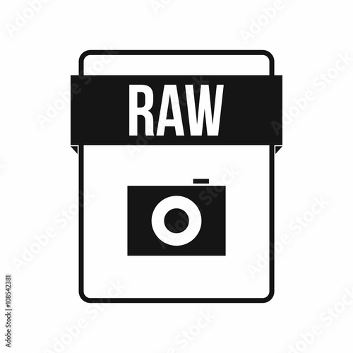 RAW file icon, simple style