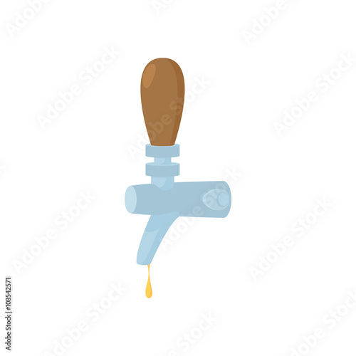 Beer tap icon, cartoon style
