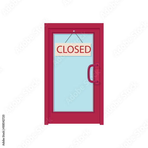 Open sign board hanging on the door icon
