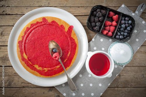 Sponge Cake Moisten With Liquor