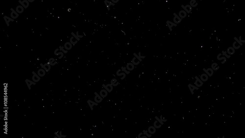 Dust Particles in Motion. Easy Overlay with Alpha Background
