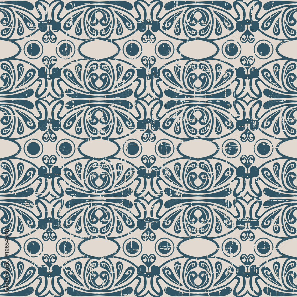 Seamless worn out antique background 075_oval round curve geometry