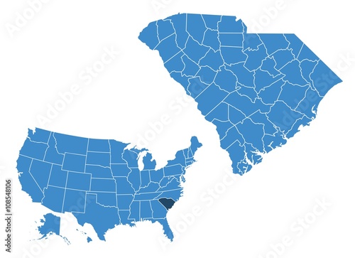 South Carolina state map