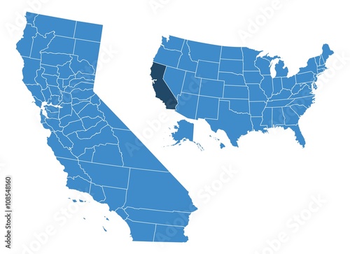 California state map photo