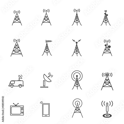 Antenna icon set