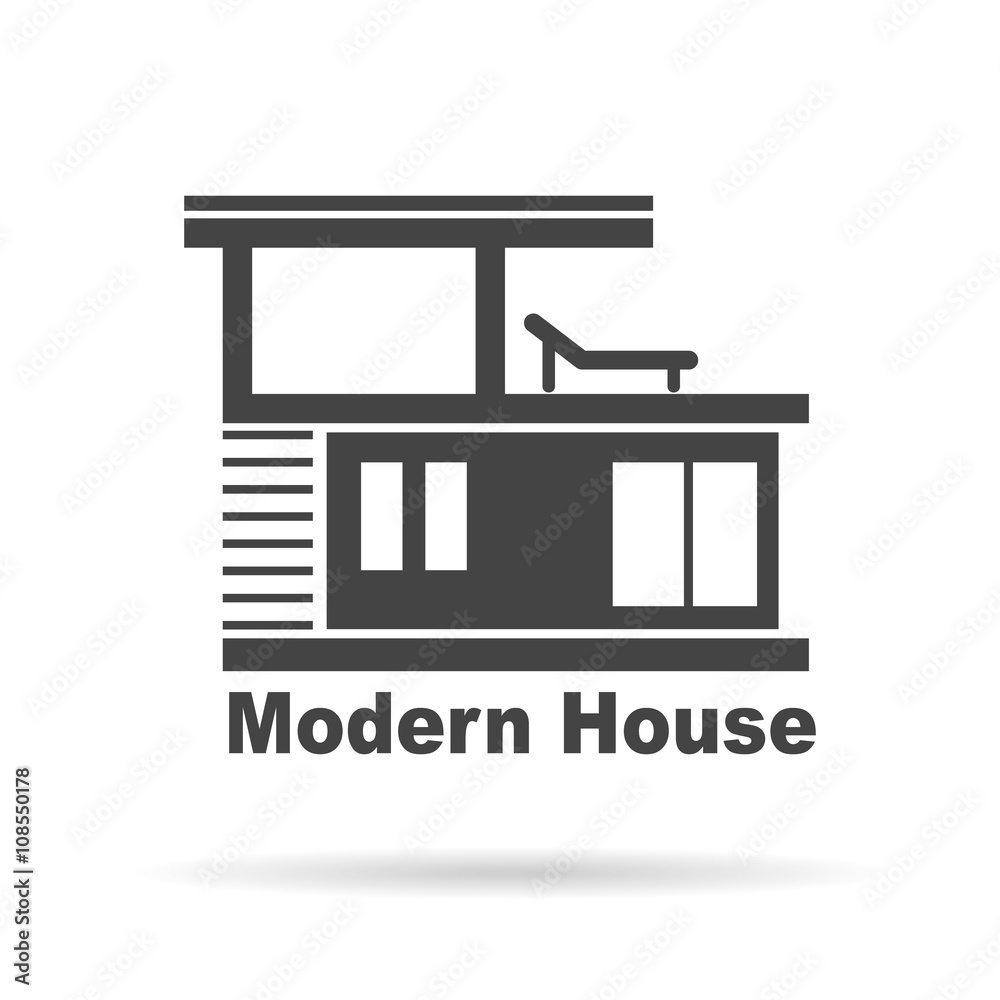 Modern House . House Real Estate logo design Modern House . House Real Estate logo design