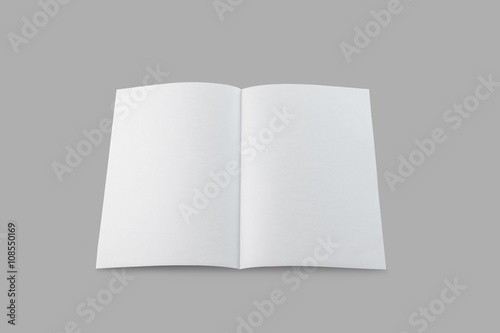 Blank Brochure isolated on grey background