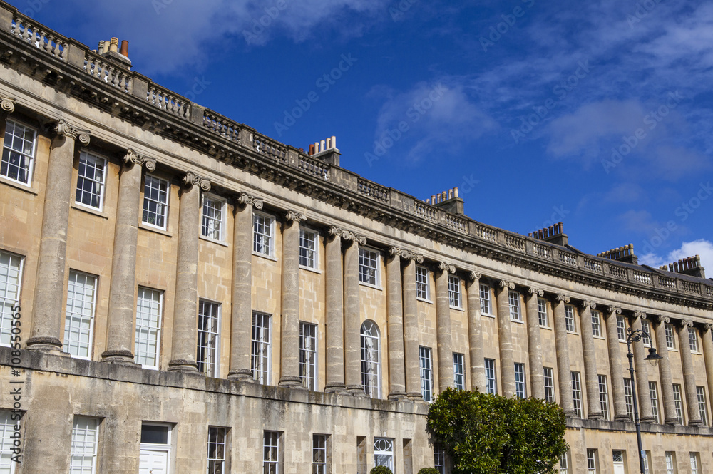 Royal Crescent in Bath, UK.