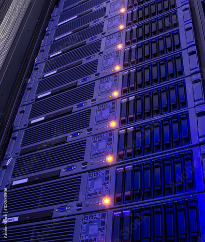 Modern storage of blade servers in the data center vertical