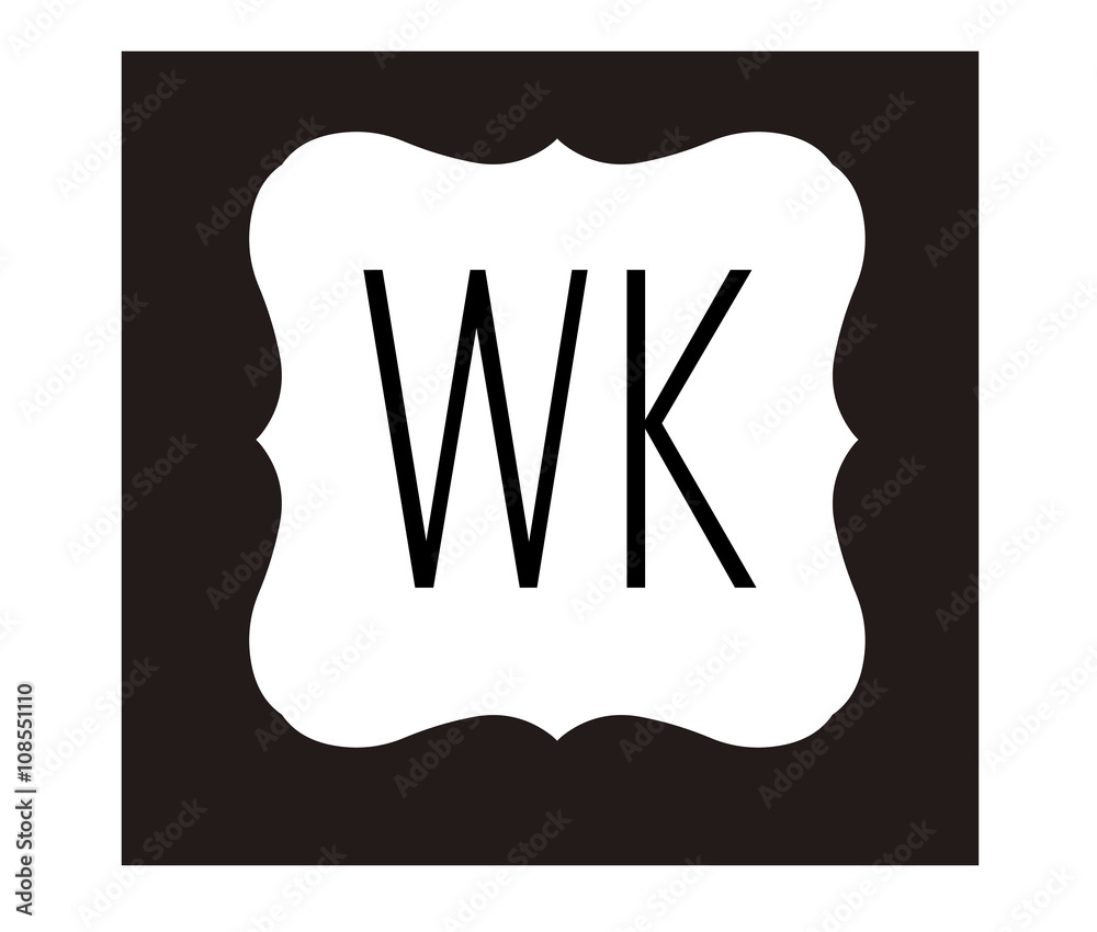 WK Initial Logo for your startup venture WK Initial Logo for your startup venture
