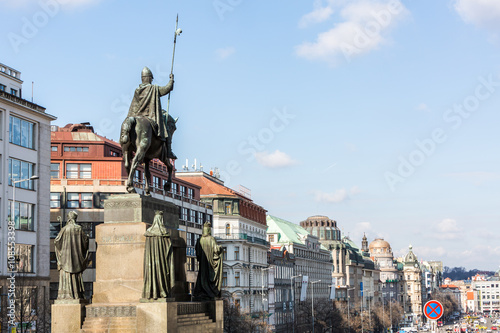 Exterior views of buildings in Prague