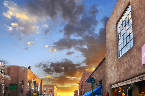 Downtown Sante Fe at Sunset photo