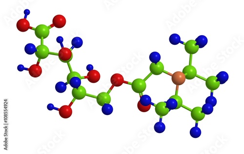 Molecular structure of Pangamic acid (vitamin B15) photo