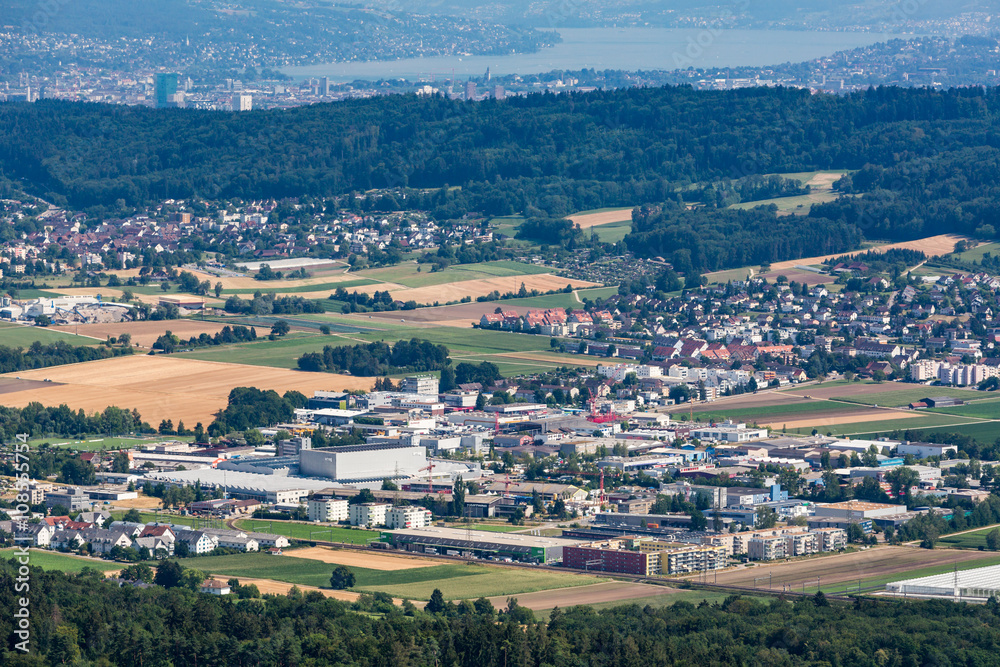 Naklejka premium Views from to Mountain Lagern to Zurich