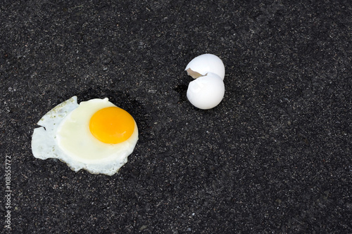 hot fry an egg on pavement