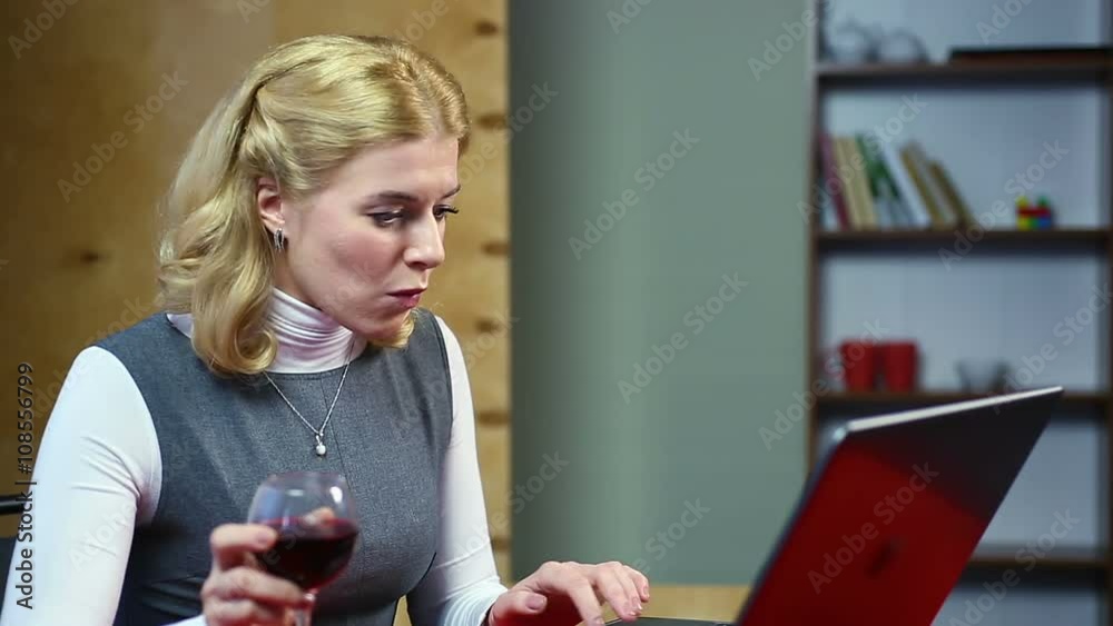 Surprised woman reading latest news, celebrity gossip on the internet. Relax Surprised woman reading latest news, celebrity gossip on the internet. Relax