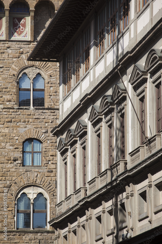 Obraz premium Toscana,Firenze,la Galleria degli Uffizi,esterno.