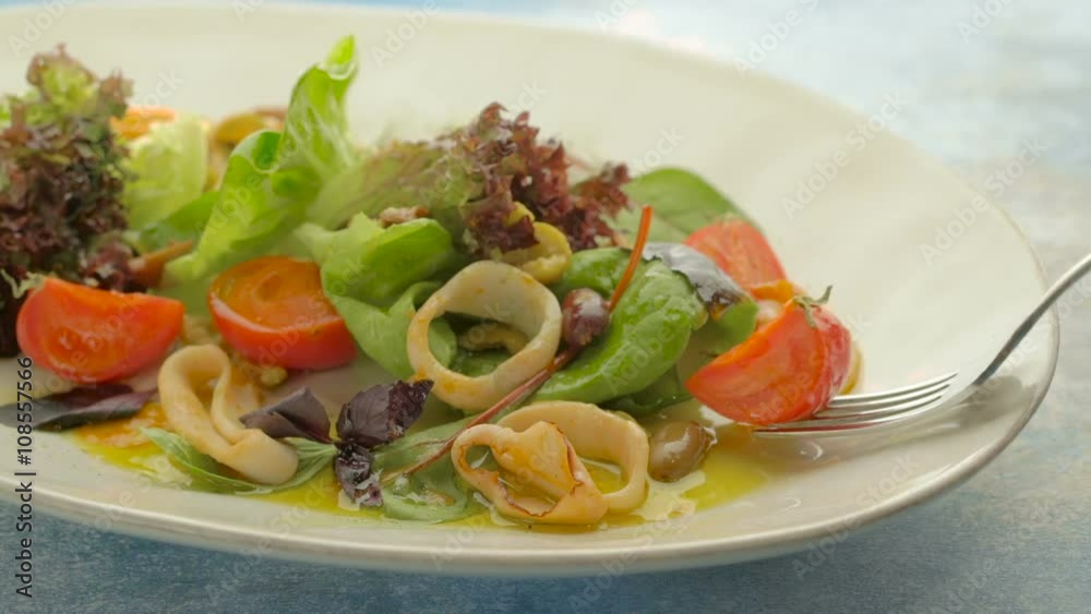 Seafood Salad with Squid Rings