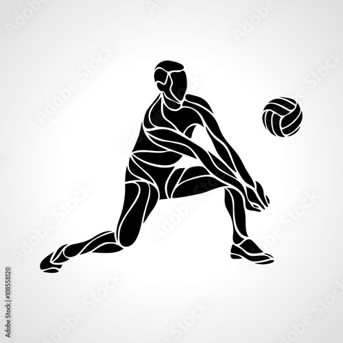 Volleyball player silhouette