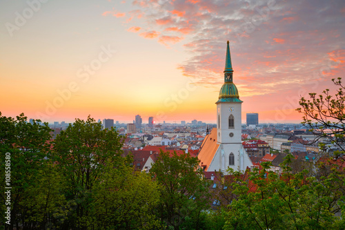 Canvas Print View of st. Martin's cathedral  from the castle hill.