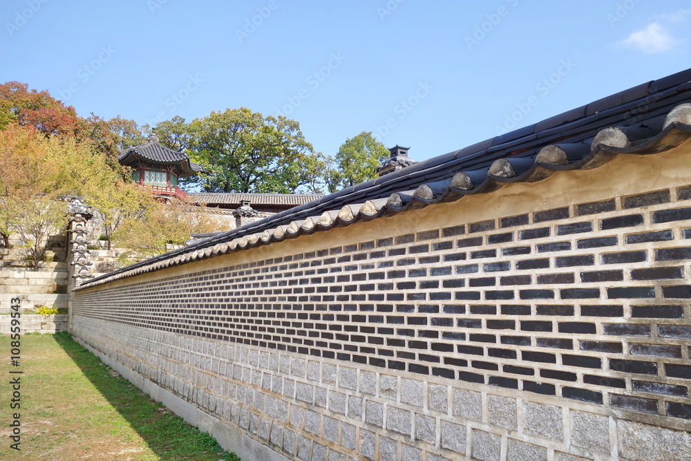 Wall in Changdeokgung Palace, South Korea
