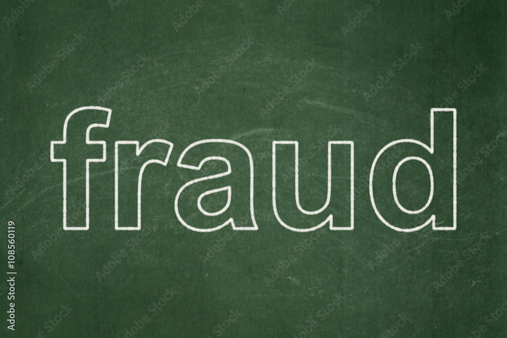 Obraz premium Security concept: Fraud on chalkboard background