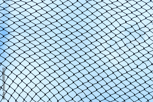 net texture pattern and blue sky