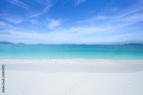 blue sea and white sand beach © ultramcu