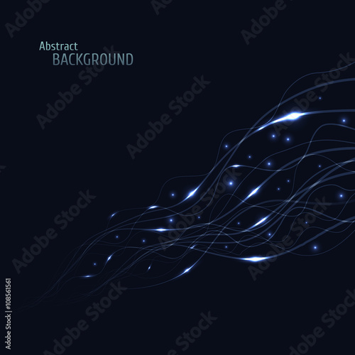 Glowing wave background.