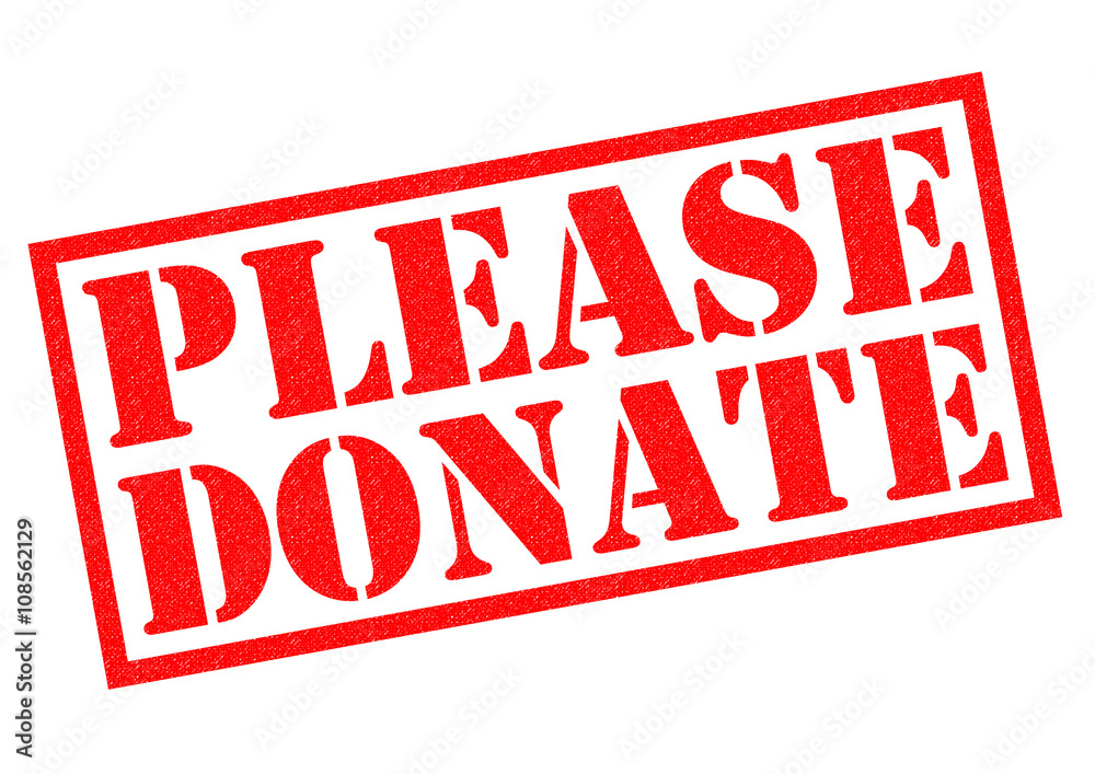 PLEASE DONATE Stock Illustration