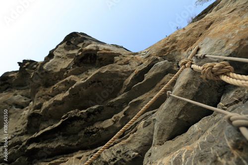 rock for climbing under blue sky